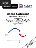 BASIC-CALCULUS - Q4 - WEEK-8-9 - MODULE-8 - The-Area-of-a-Plane-Region-by-Definite-Integration - Its-Application