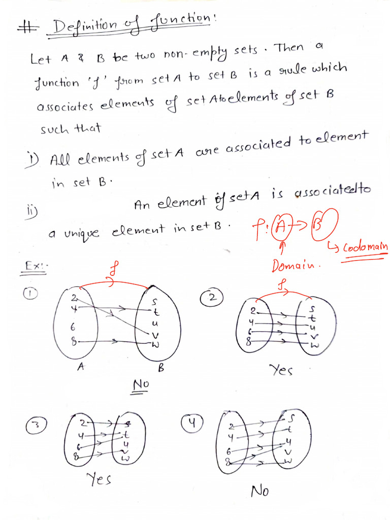 Functions Note 1 | PDF