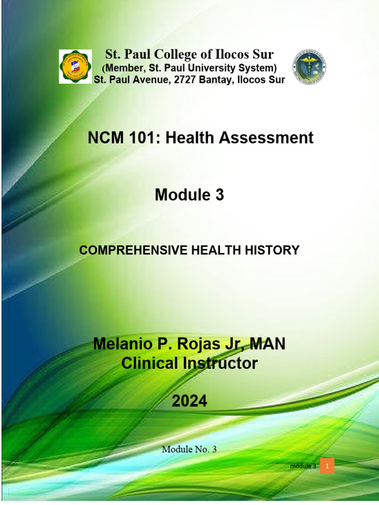 Health History Summary