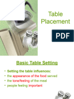 Table Placement