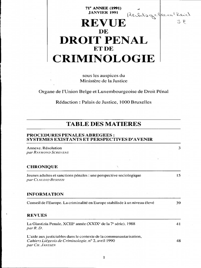 Droit Penal Criminologie | PDF | Crimes | Crime et violence