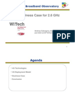 4G Business Case For 2.6 GHZ: Personal Broadband Observatory