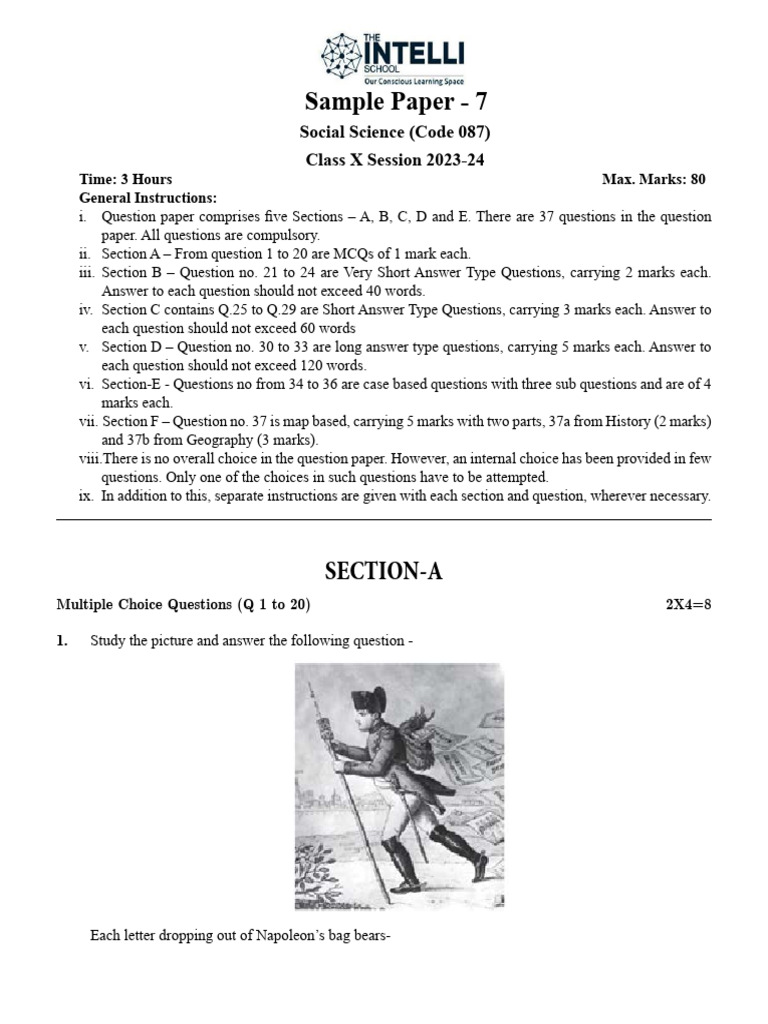 GRADE 10 Social Science - SAMPLE PAPER - 7 | PDF | Erosion | Plough