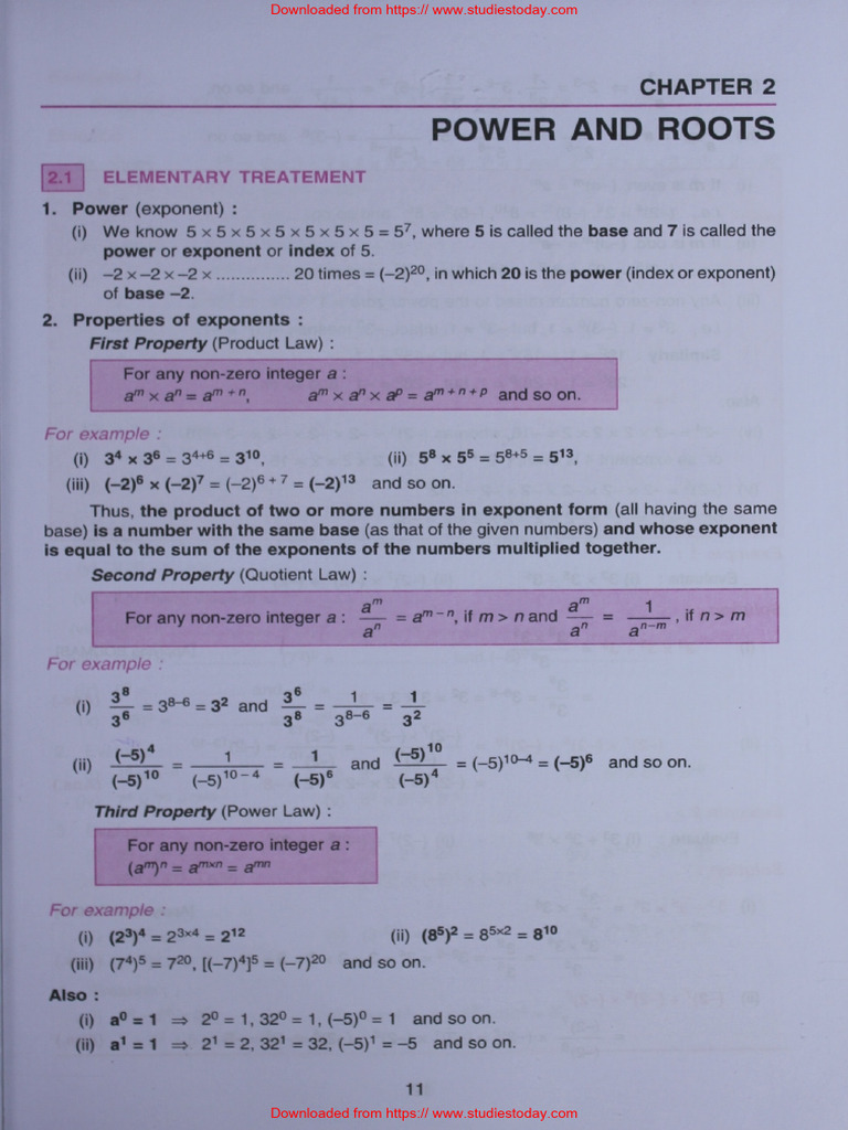 Chapter 02 Power And Roots Pdf