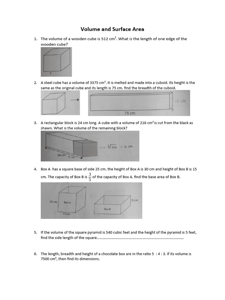 Volume And Surface Area Pdf