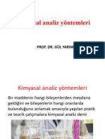 Kimyasal Analiz Yöntemleri