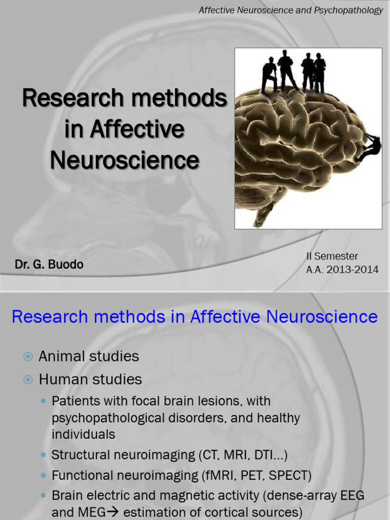 Affective Neuroscience Methods | PDF | Brain | Functional Magnetic ...