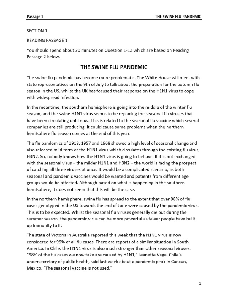 Swine Flu Pandemic Overview and Impact | PDF | Influenza | Influenza A ...