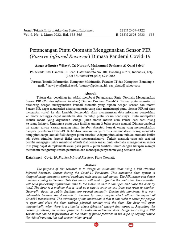 Pintu Otomatis Jurnal Pdf