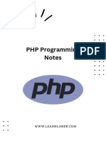 PHP Programming Notes