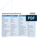 Excel Shortcuts