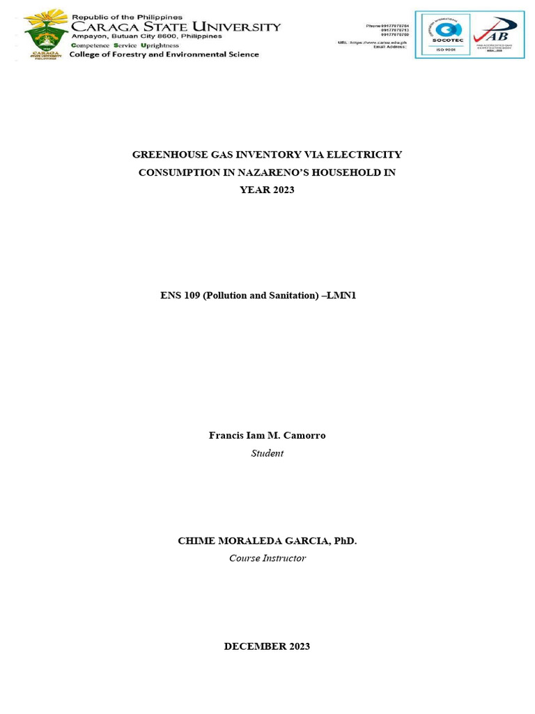 GREENHOUSE GAS ACCOUNTING ACTIVITY Final PDF Greenhouse Gas