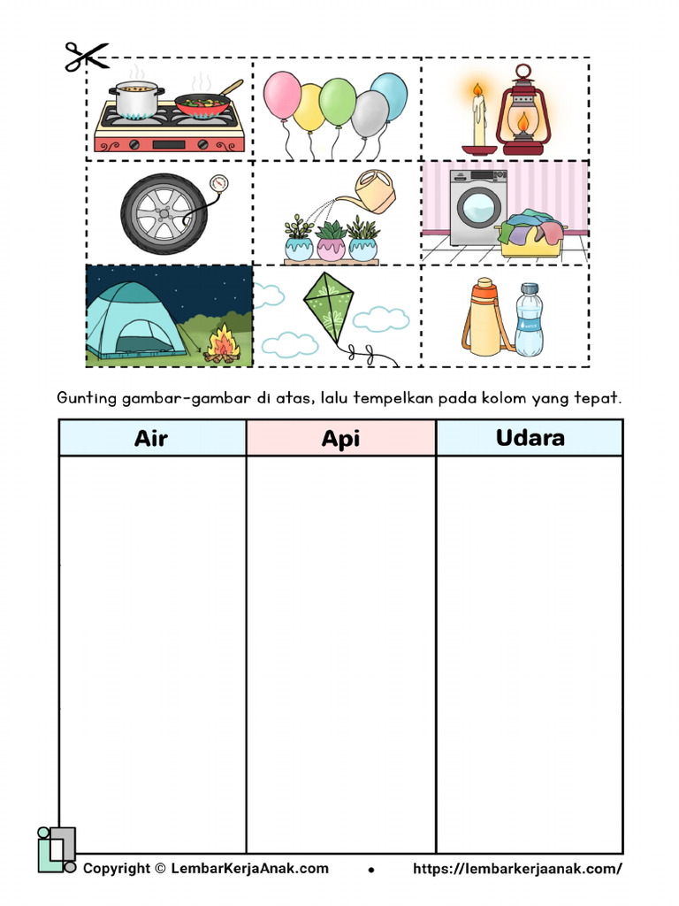 Tema Air, Udara, Api - Tabel Manfaat | PDF