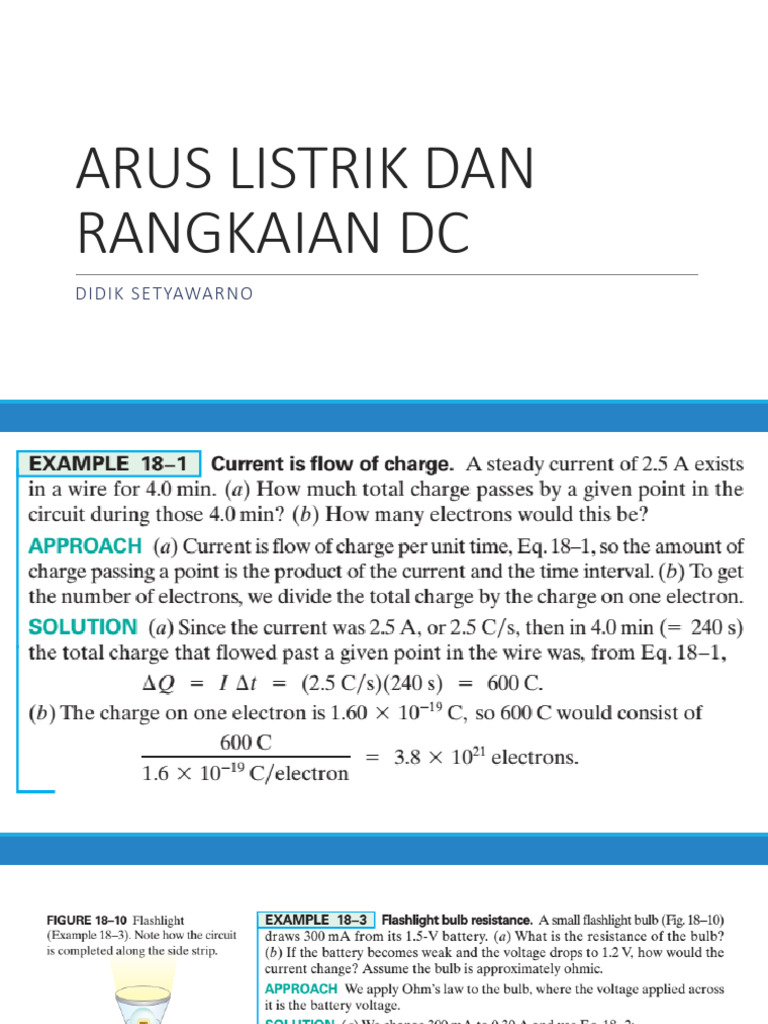 7-Arus Listrik Dan Rangkaian DC Latihan Dan Pembahasan Soal | PDF