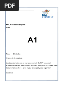 A1 - KGL Stage 1 - 2020v3