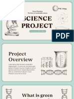 Cream and Green Illustrative Science Project Presentation