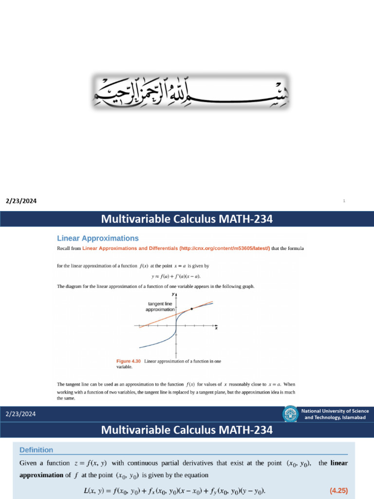 Multivariable Calculus Course Overview | PDF
