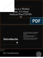 India As A Welfare State: A Critical Analysis Post-COVID-19