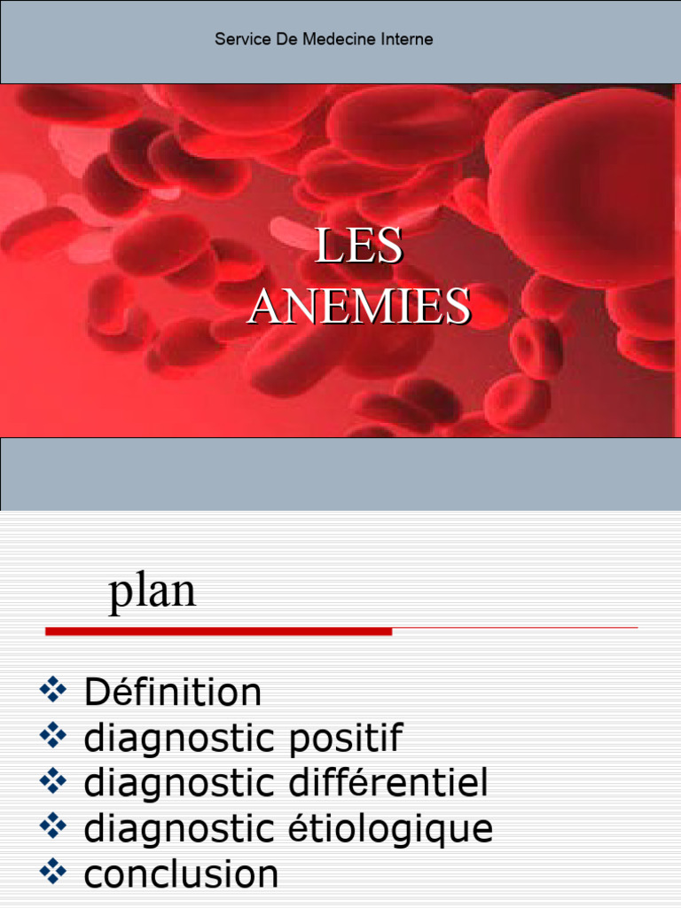 l'anemie | PDF | Anémie | Hématologie