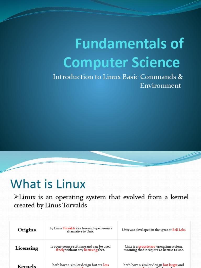 Fundamentals of Computer Science | PDF | Linux | Linux Distribution