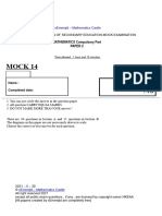 Maths Mock 14, Paper 2 (3014)