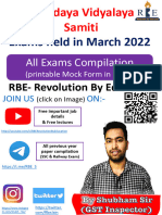 NVS Hindi All Exams March 2022 RBE Compilation RBE Optimized