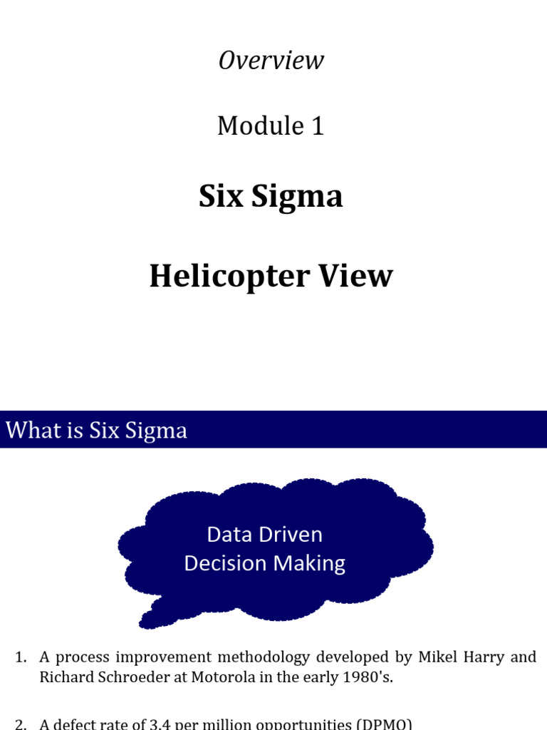 Six Sigma Overview and Methodology | PDF | Six Sigma