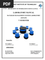 DBMS 5th Sem - LabManual