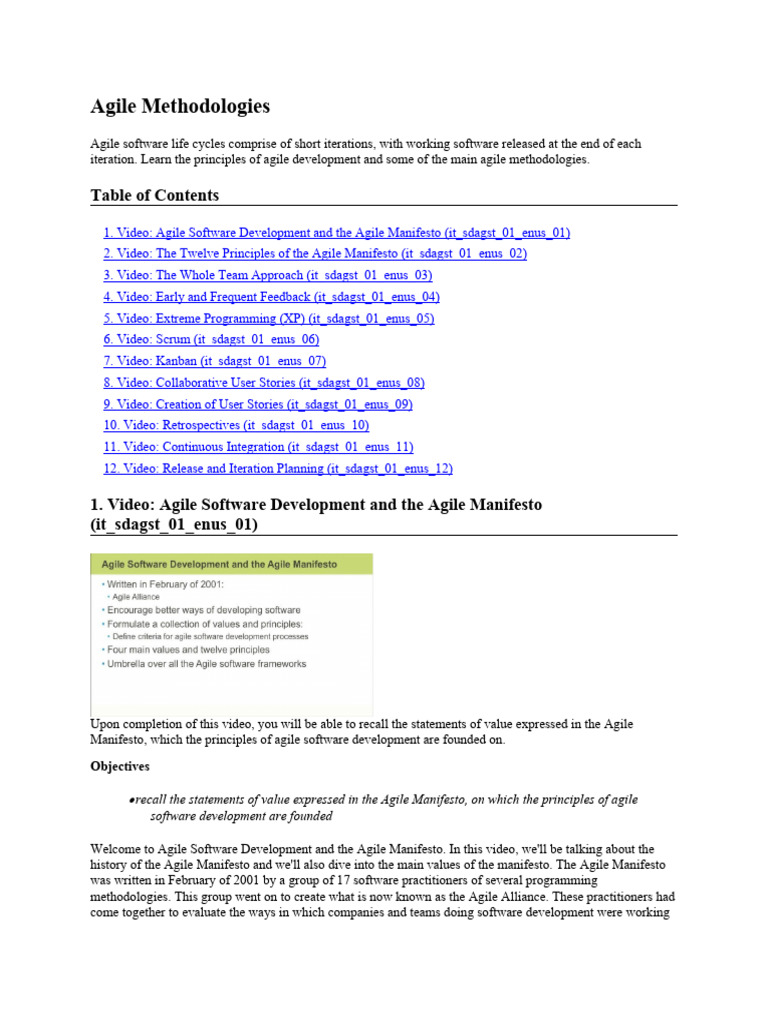 Agile Methodologies | PDF | Agile Software Development | Scrum ...