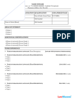 Sample CV Format