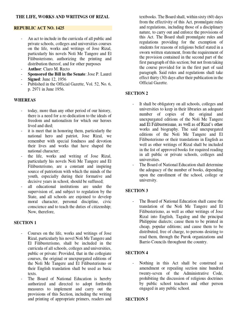 Rizal Prelims | PDF