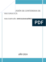 4to. Química 2024 Guía de Revisión de Contenidos de Matemática III