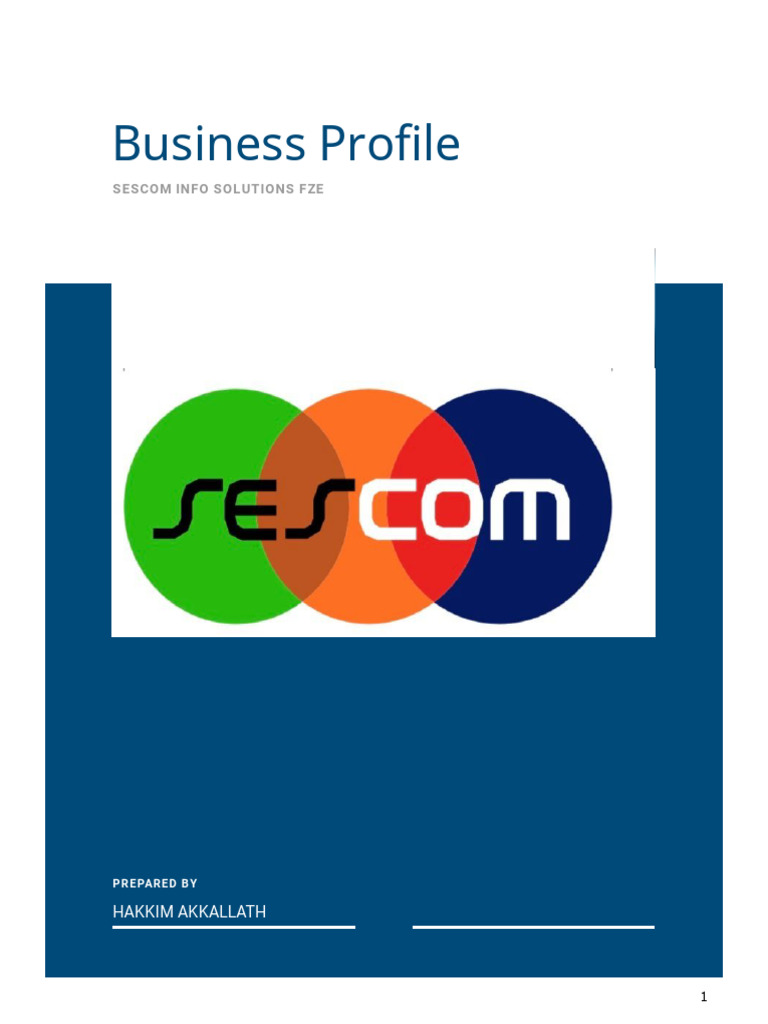 Sescom Info Solutions Business Profile | PDF | Finance & Money ...