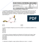 PROVA PARCIAL DE MATEMÁTICA I 9 Ano