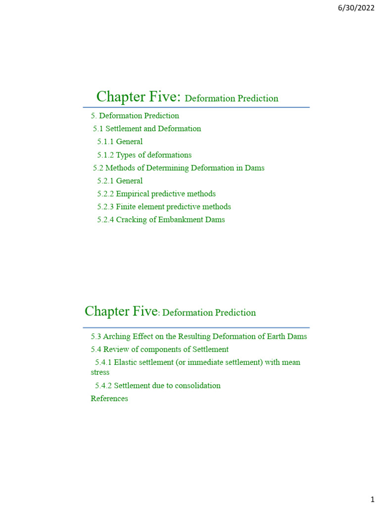 Deformation Analysis of Embankment Dams | PDF | Deformation ...