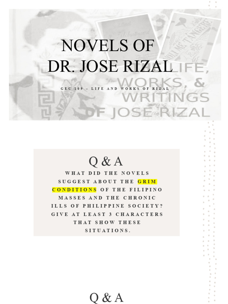 Jose Rizal's Novels: Themes & Impact | PDF | Philippines