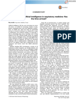 Respirology - 2019 - Lovejoy - Application of Artificial Intelligence in Respiratory Medicine Has The Time Arrived