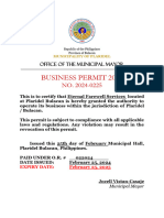 Mayor's Permit