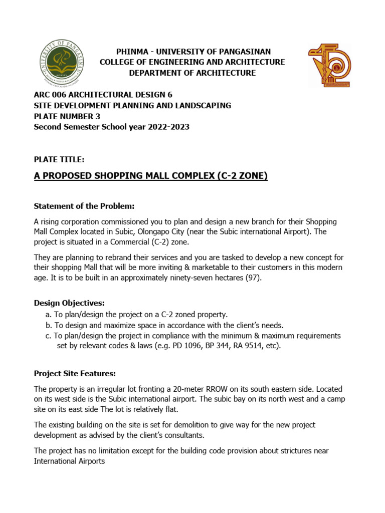 Proposed Shopping Mall Complex Design | PDF | Shopping Mall