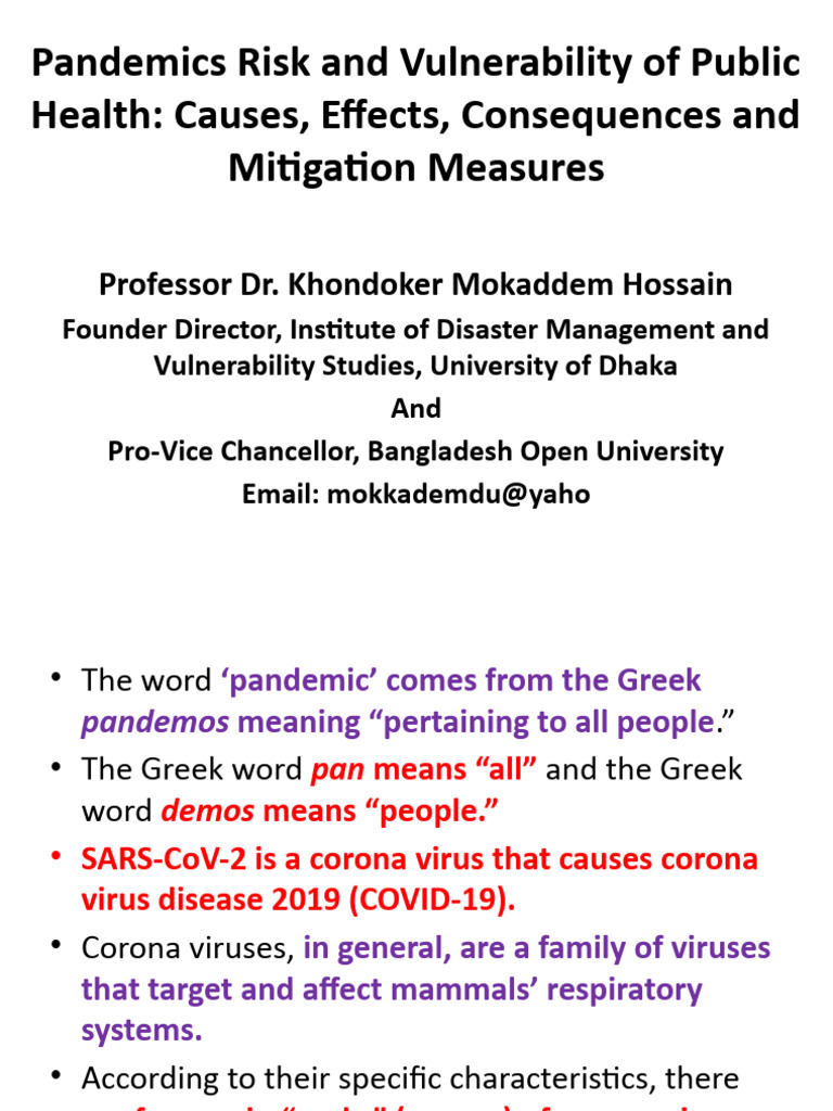 Pandemic Risks: Causes and Mitigation | PDF | Pandemic | Influenza