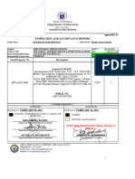 Inspection and Acceptance Report Sample