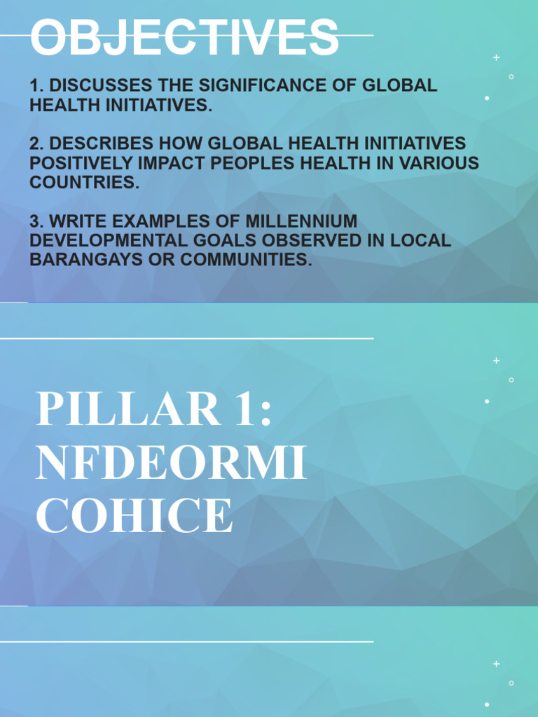 Global Health Initiatives and MDGs Overview | PDF | Millennium ...