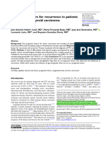 Prognostic Factors For Recurrence in Patients With Papillary Thyroid Carcinoma