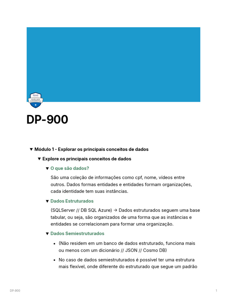 DP-900 | PDF | SQL | Bancos de dados