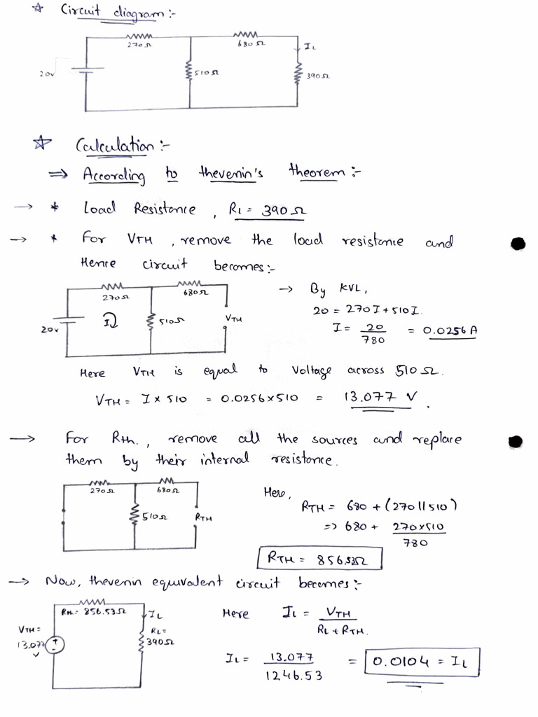 Thevenin and Norton Theorems Lab Guide | PDF