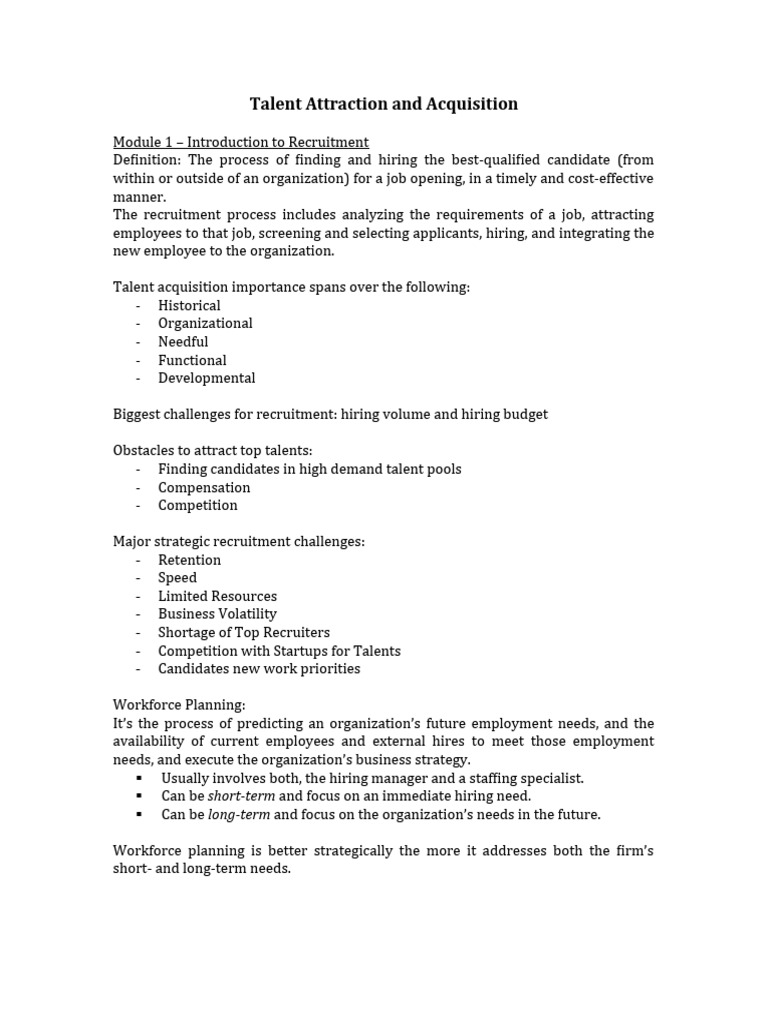 Effective Talent Acquisition Strategies | PDF | Recruitment | Human ...