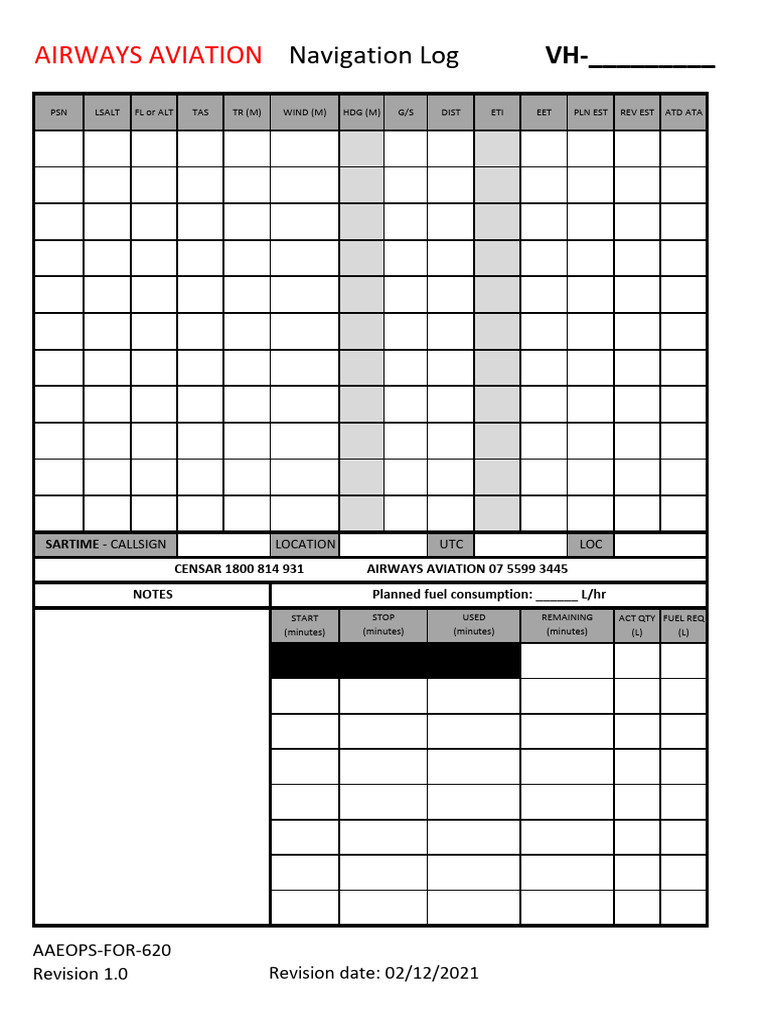 Navigation Log PDF