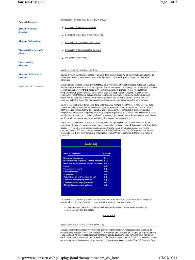 ADAS Janssen - Es | PDF