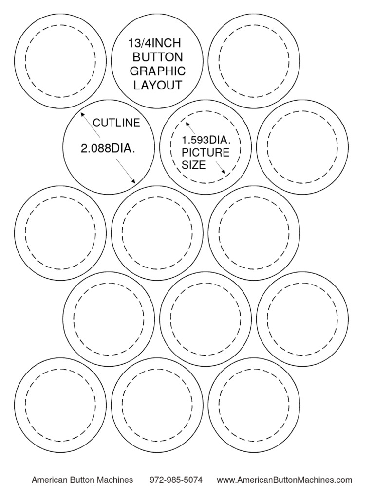 13/4 Inch Button Graphic Layout Guide | PDF