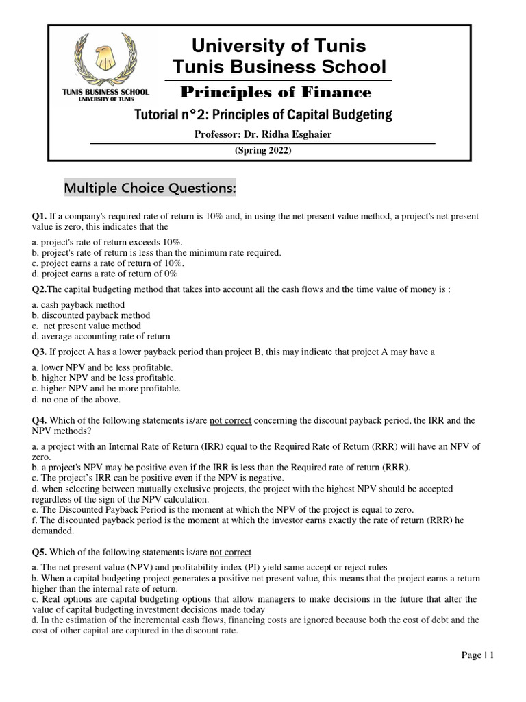 tutorial-2-principles-of-capital-budgeting-pdf-net-present-value